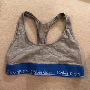 Calvin Klein Sports Bra (Grey and Blue)